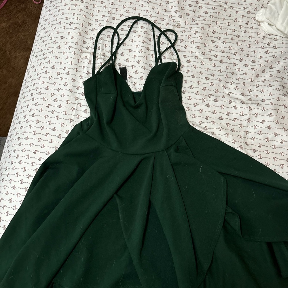 Green windsor mini dress